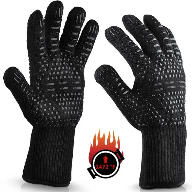 Heat Resistant Silicone Oven Mitts Barbecue Grill BBQ Mitts